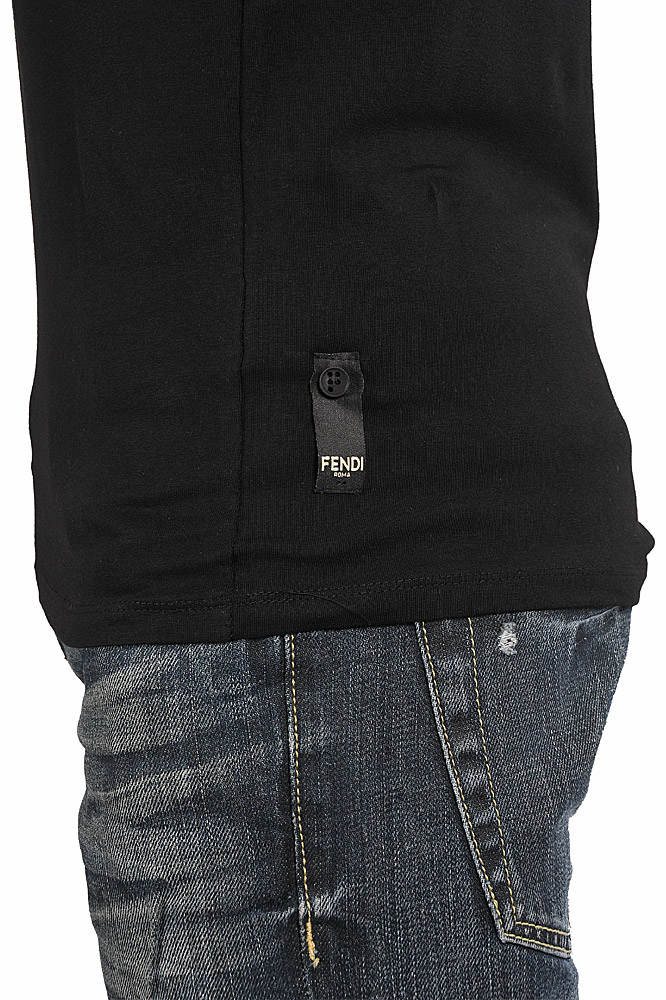 Mens Designer Clothes | FENDI men's cotton t-shirt with front print 37