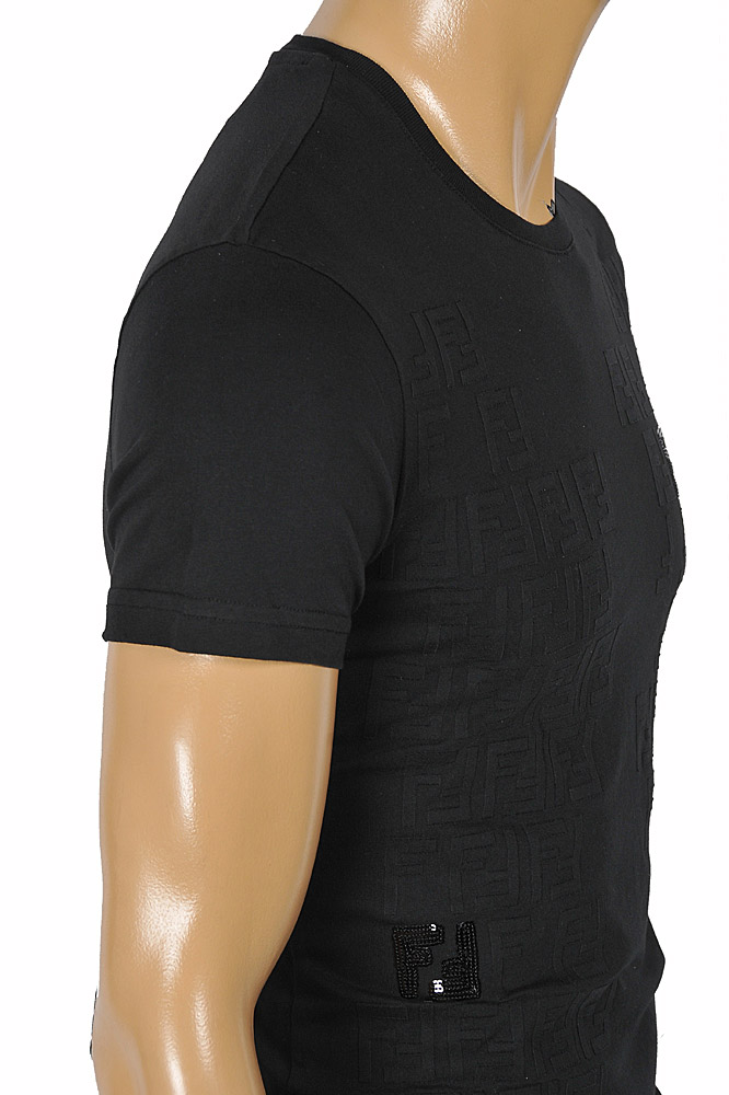 Mens Designer Clothes | FENDI men's cotton t-shirt with front print 41