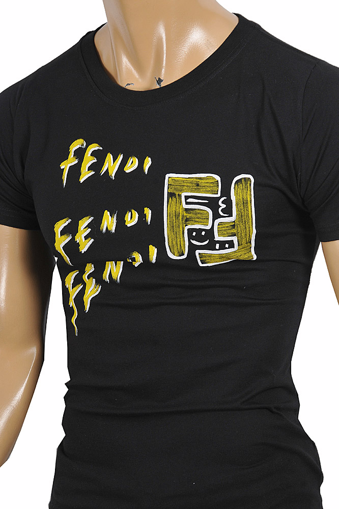 Mens Designer Clothes | FENDI men's cotton t-shirt with FF print 57