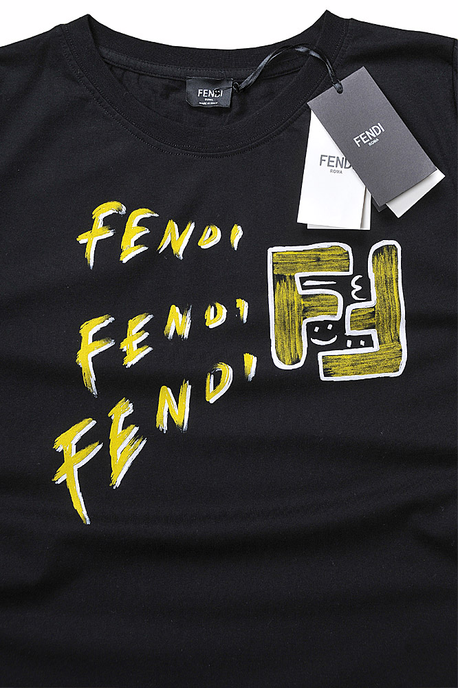 Mens Designer Clothes | FENDI men's cotton t-shirt with FF print 57