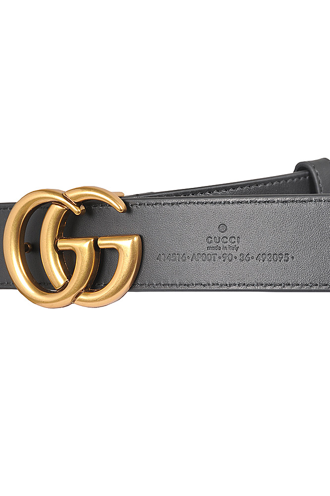 Mens Designer Clothes | GUCCI GG Unisex Leather Belt 92