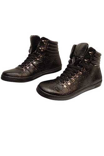 Designer Clothes Shoes | GUCCI High Leather Boots for Men #199