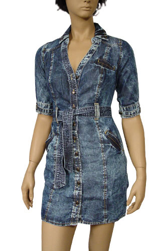 Womens Designer Clothes | GUCCI Blue Denim Dress #44