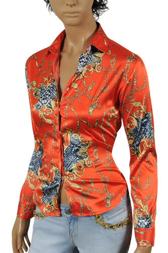 Womens Designer Clothes | GUCCI Ladiesâ??Button Up Dress Shirt #297
