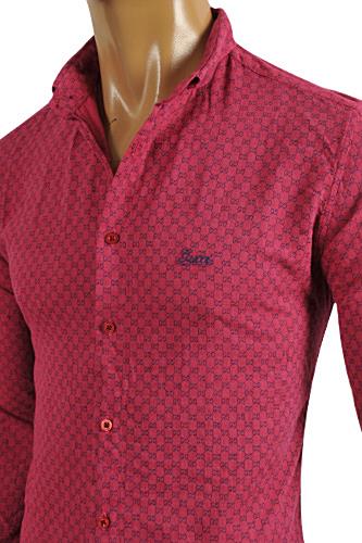 Mens Designer Clothes | GUCCI Men's Button Front Dress Shirt #315