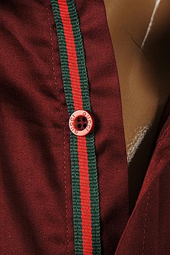 Mens Designer Clothes | GUCCI Men's Burgundy Red Dress Shirt #328