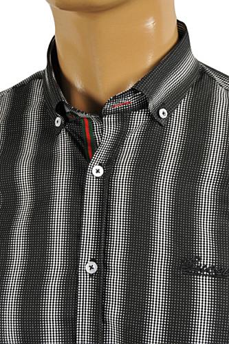 Mens Designer Clothes | GUCCI Men's Button Front Dress Shirt #348