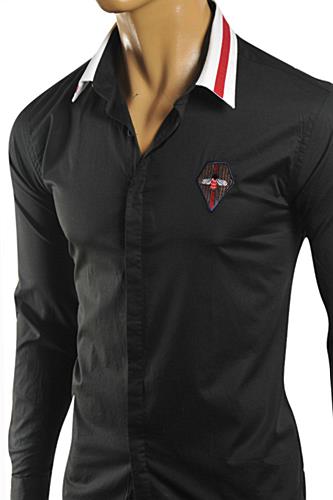 Mens Designer Clothes | GUCCI Men's Button Front Dress Shirt #349