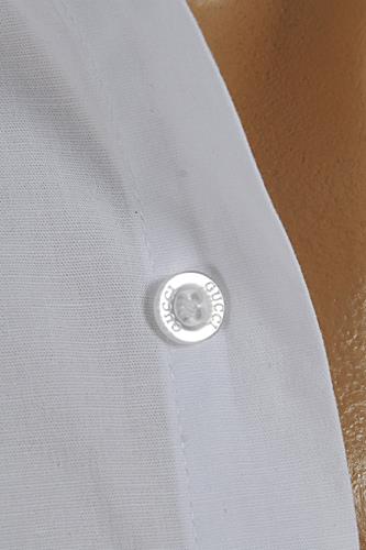 Mens Designer Clothes | GUCCI Men's Button Front Dress Shirt in White #361