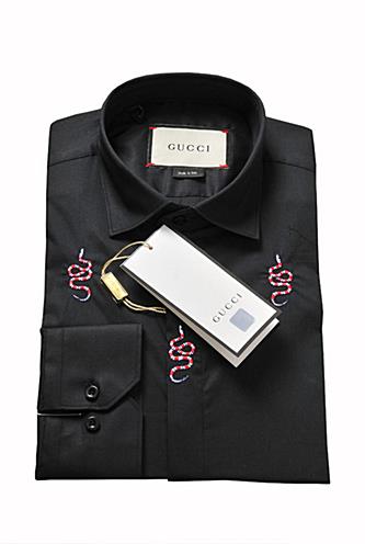 Mens Designer Clothes | GUCCI Menâ??s Dress Shirt Embroidered with Snakes #371
