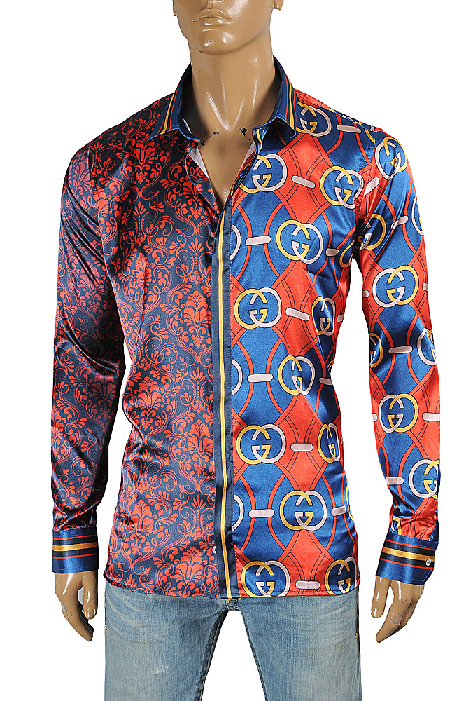 Mens Designer Clothes | GUCCI Menâ??s GG dress shirt 424