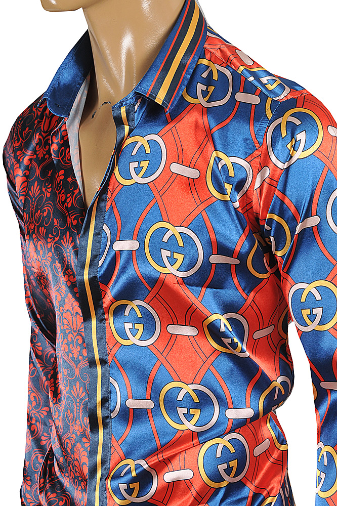 Mens Designer Clothes | GUCCI Menâ??s GG dress shirt 424