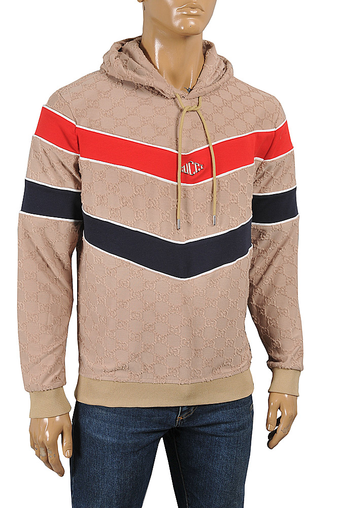 Mens Designer Clothes | GUCCI GG Stripe Hoodie 126