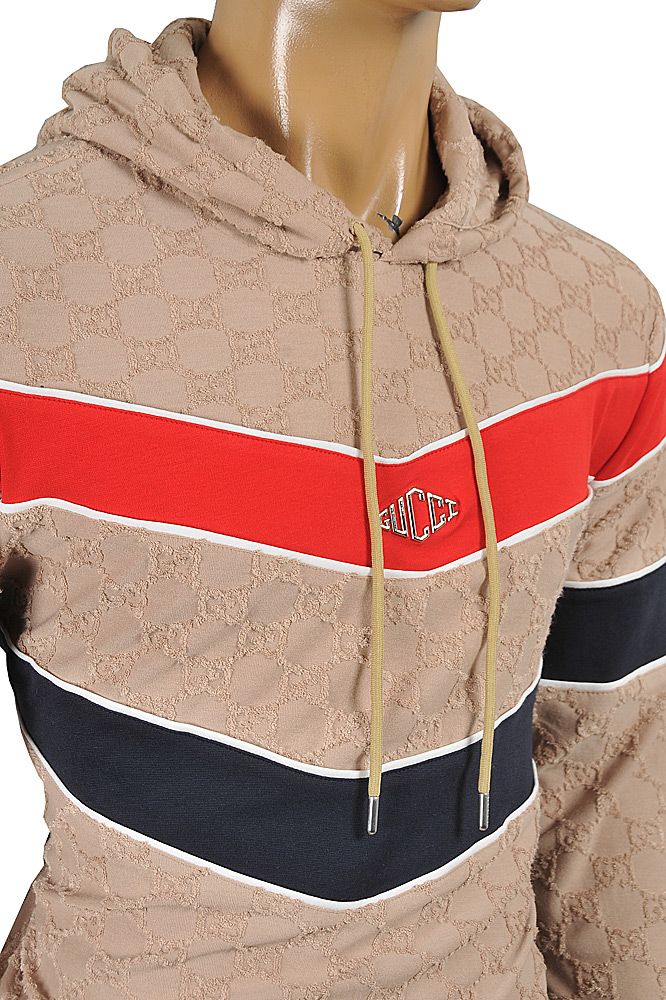 Mens Designer Clothes | GUCCI GG Stripe Hoodie 126