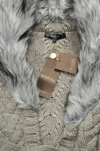 Womens Designer Clothes | GUCCI Ladies Knitted Warm Jacket With Fur #105