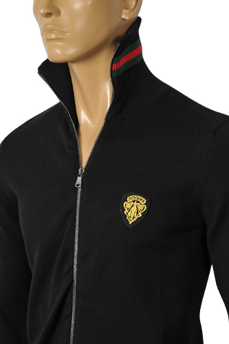 Mens Designer Clothes | GUCCI Men's Cotton Zip Up Jacket #109