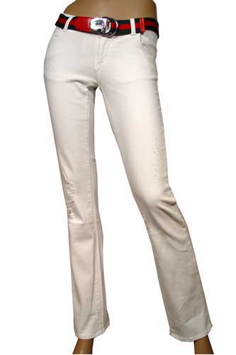 Womens Designer Clothes | GUCCI Ladies Straight Leg Jeans With Belt #11