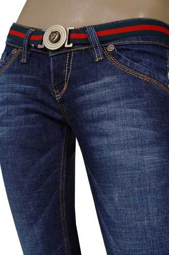 Womens Designer Clothes | GUCCI Ladies Slim Fit Jeans With Belt #29