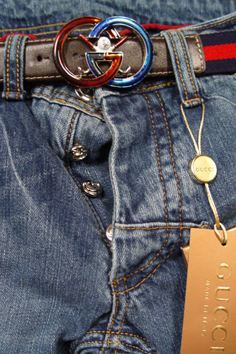 Mens Designer Clothes | GUCCI Mens Jeans With Belt #37