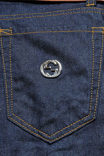 Mens Designer Clothes | GUCCI Men's Classic Blue Denim Jeans With Belt #63