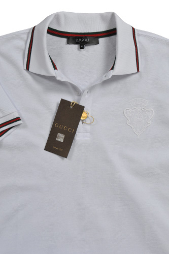 Mens Designer Clothes | GUCCI Menâ??s Cotton Polo Shirt In White #294