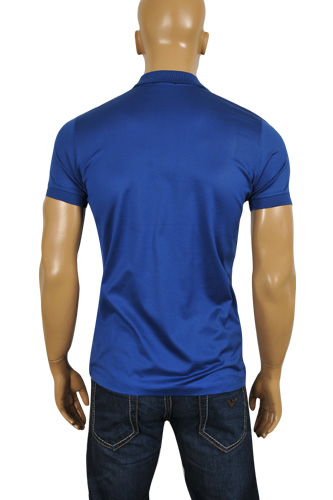 Mens Designer Clothes | GUCCI Menâ??s Cotton Polo Shirt In Blue #295