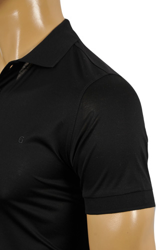 Mens Designer Clothes | GUCCI Menâ??s Cotton Polo Shirt In Black #296