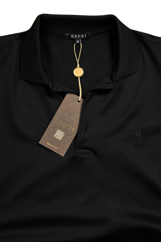 Mens Designer Clothes | GUCCI Menâ??s Cotton Polo Shirt In Black #296