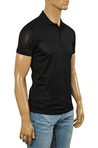 Mens Designer Clothes | GUCCI Menâ??s Cotton Polo Shirt In Black #296