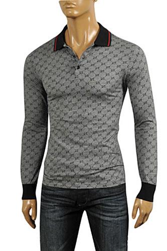 Mens Designer Clothes | GUCCI Men's Long Sleeve Polo Shirt #308