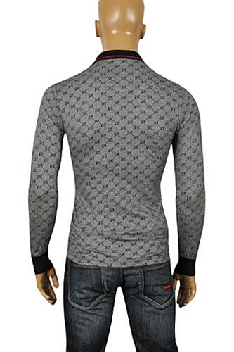 Mens Designer Clothes | GUCCI Men's Long Sleeve Polo Shirt #308