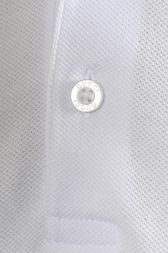 Mens Designer Clothes | GUCCI Menâ??s Cotton Polo Shirt In White 316