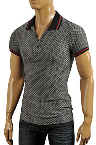 Mens Designer Clothes | GUCCI Menâ??s Cotton Polo Shirt In Gray #320