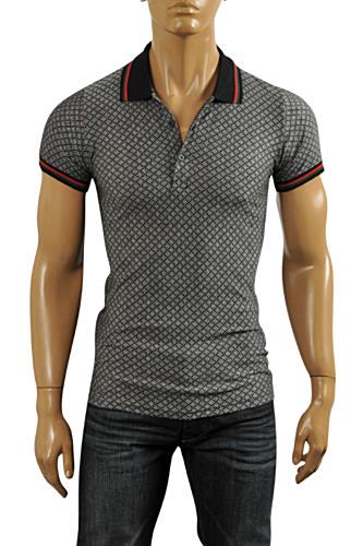 Mens Designer Clothes | GUCCI Menâ??s Cotton Polo Shirt In Gray #320