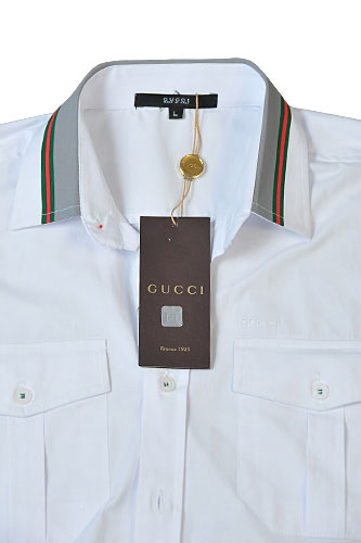 Mens Designer Clothes | GUCCI Mens Short Sleeve Shirt In White #167