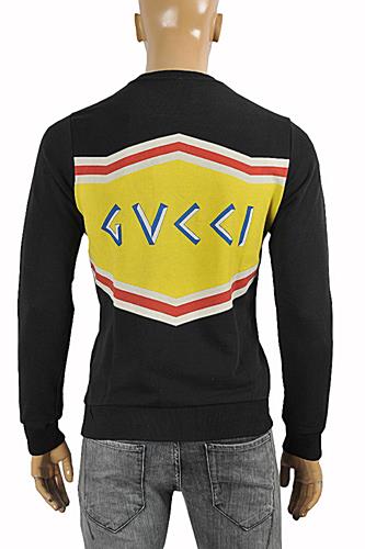 Mens Designer Clothes | GUCCI men's cotton sweatshirt with front and back print #357