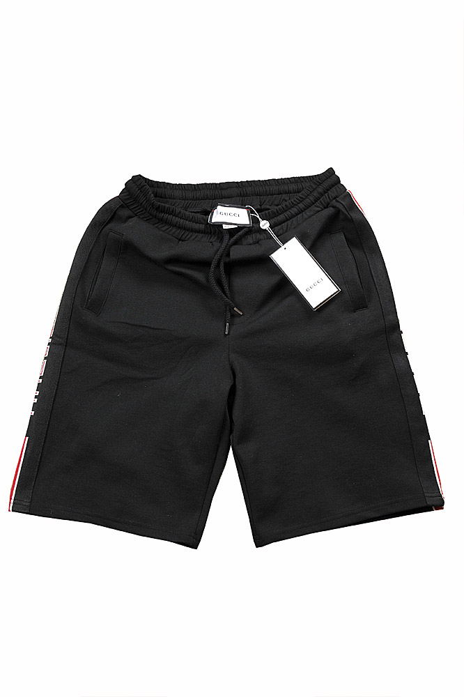 Mens Designer Clothes | GUCCI men's cotton shorts with side stripes 104