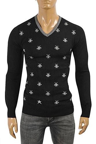 Mens Designer Clothes | DF NEW STYLE, GUCCI Menâ??s V-Neck Knit Sweater #103