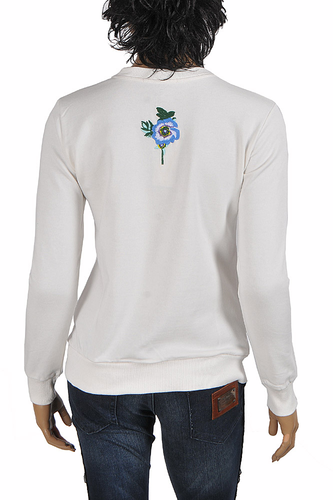 Womens Designer Clothes | GUCCI womenâ??s cotton sweatshirt with front logo print 113