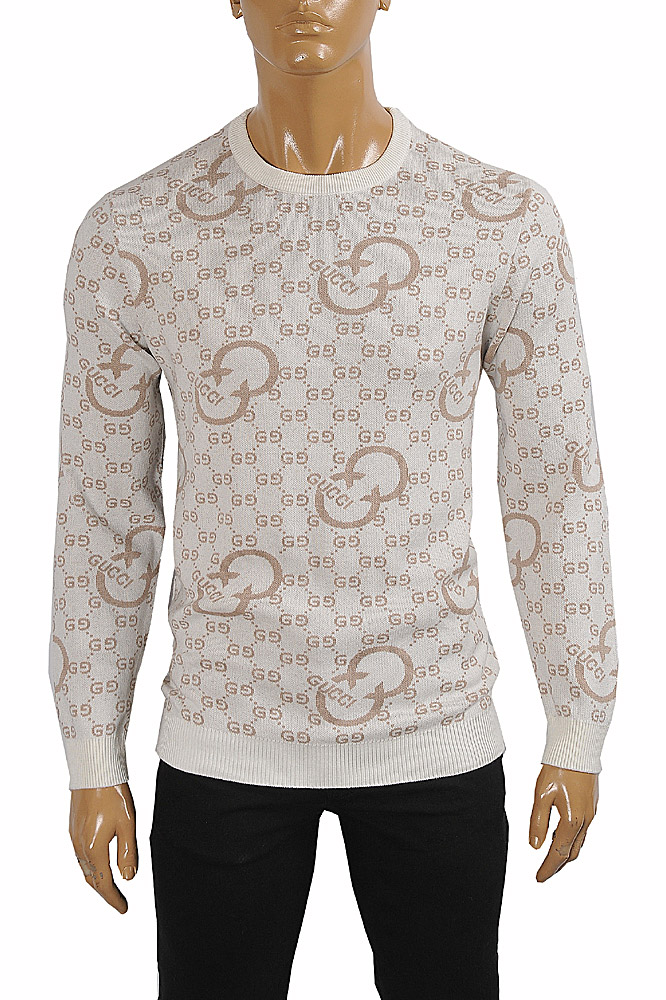 Mens Designer Clothes | GUCCI men GG knitted sweater 120