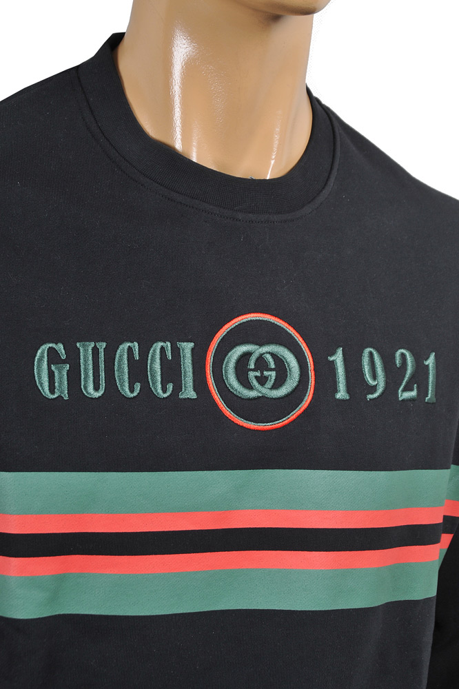 Mens Designer Clothes | GUCCI Menâ??s cotton sweatshirt with logo embroidery 125