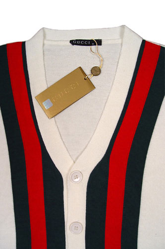 Mens Designer Clothes | GUCCI Mens V-Neck Button Up Sweater #16