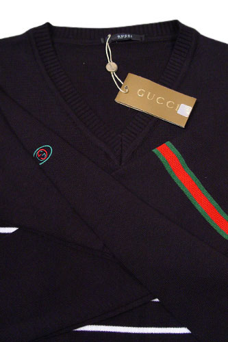 Mens Designer Clothes | GUCCI Mens V-Neck Fitted Sweater #30