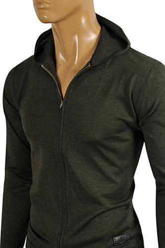Mens Designer Clothes | GUCCI Menâ??s Zip Up Hooded Sweater #82