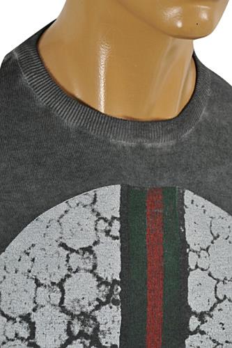 Mens Designer Clothes | GUCCI Menâ??s Stripe Fitted Knit Sweater #93