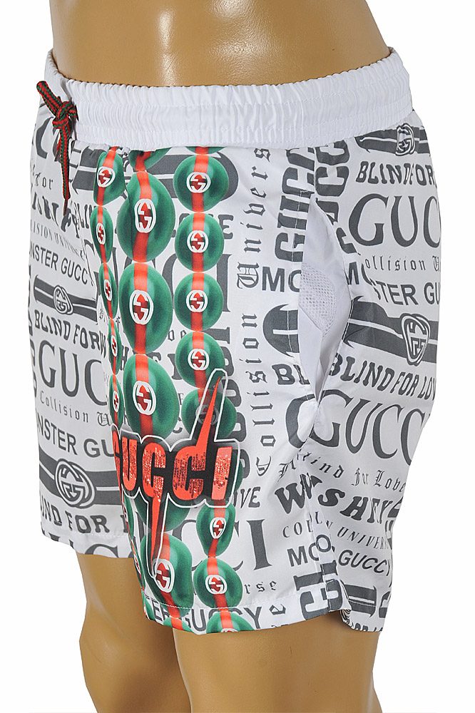 Mens Designer Clothes | GUCCI logo print swim shorts for men 100