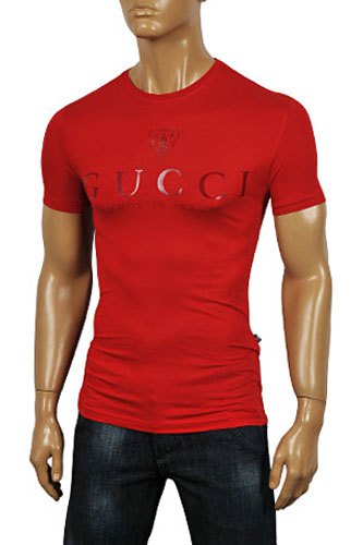 Mens Designer Clothes | GUCCI Men's Fitted Short Sleeve Tee #97