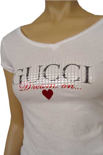 Womens Designer Clothes | GUCCI Ladies Open Back Short Sleeve Top #28