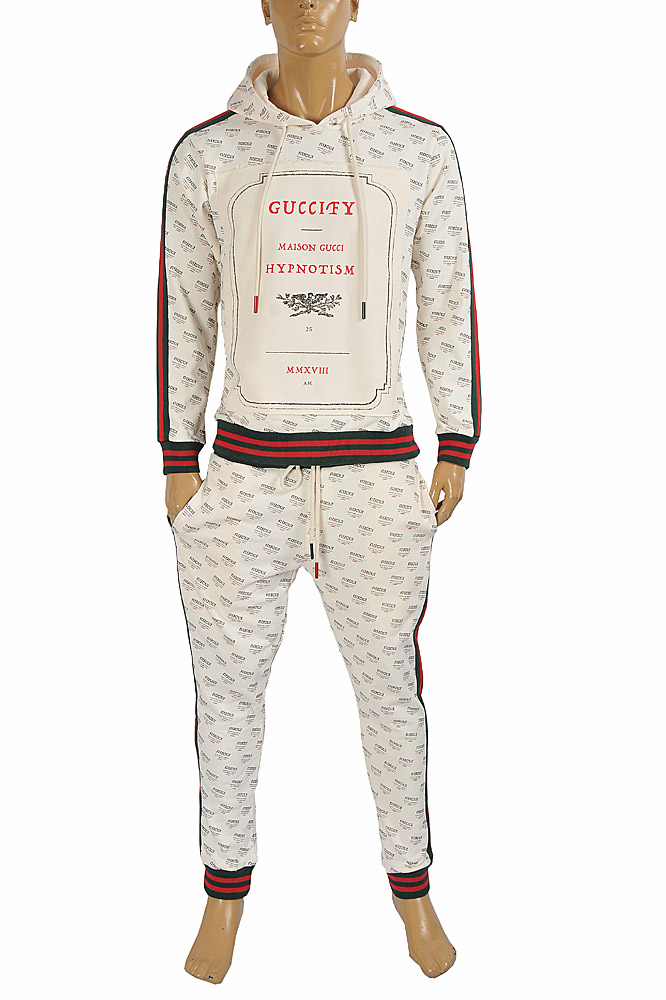 Mens Designer Clothes | GUCCI Menâ??s jogging suit with hoodie 170