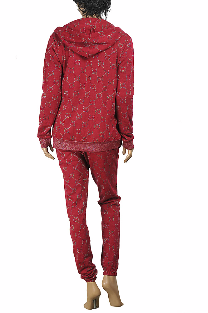 Womens Designer Clothes | GUCCI women’s GG jogging suit in burgundy 176